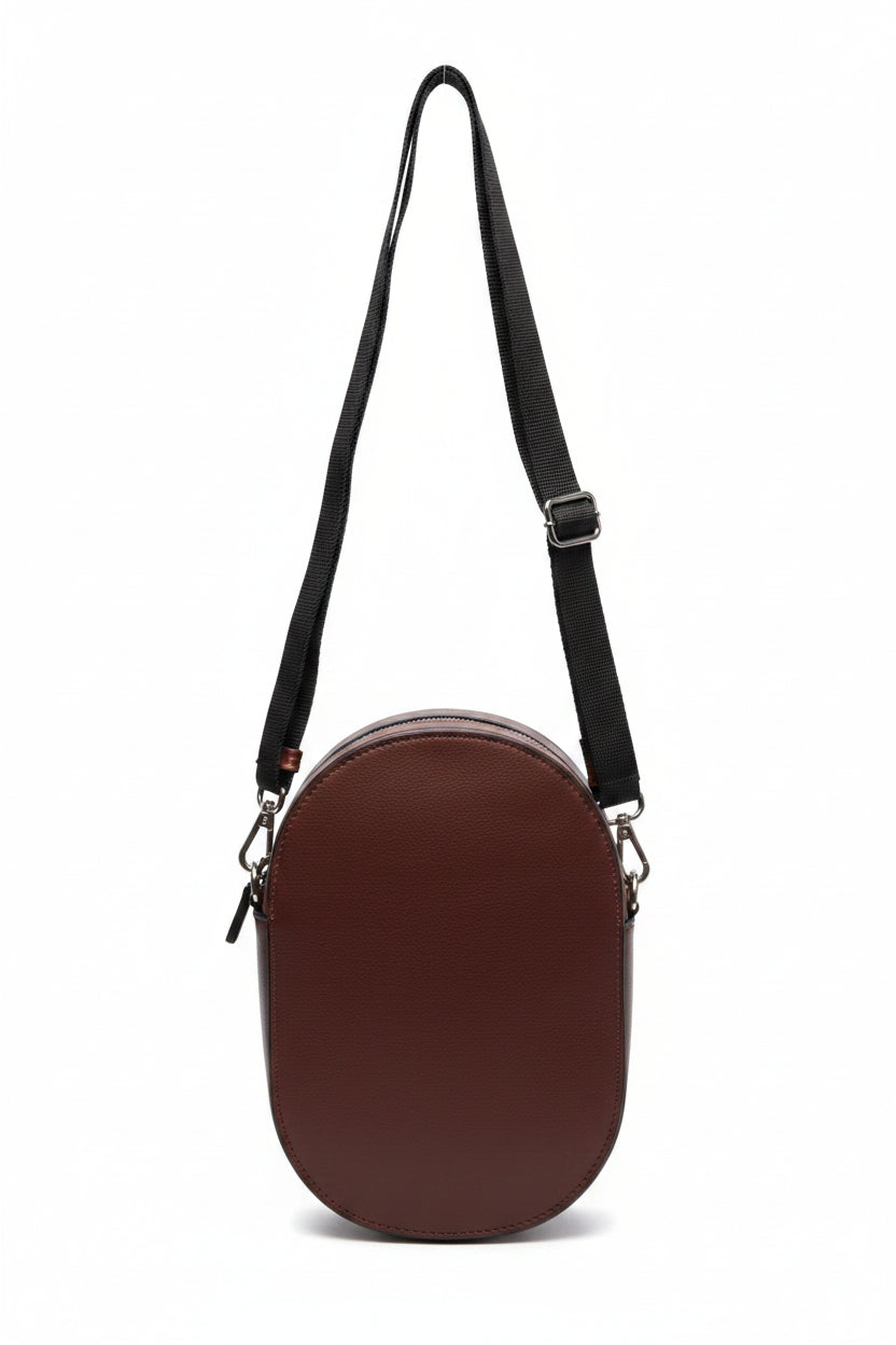 Brown Ape Head Patent Leather Bag